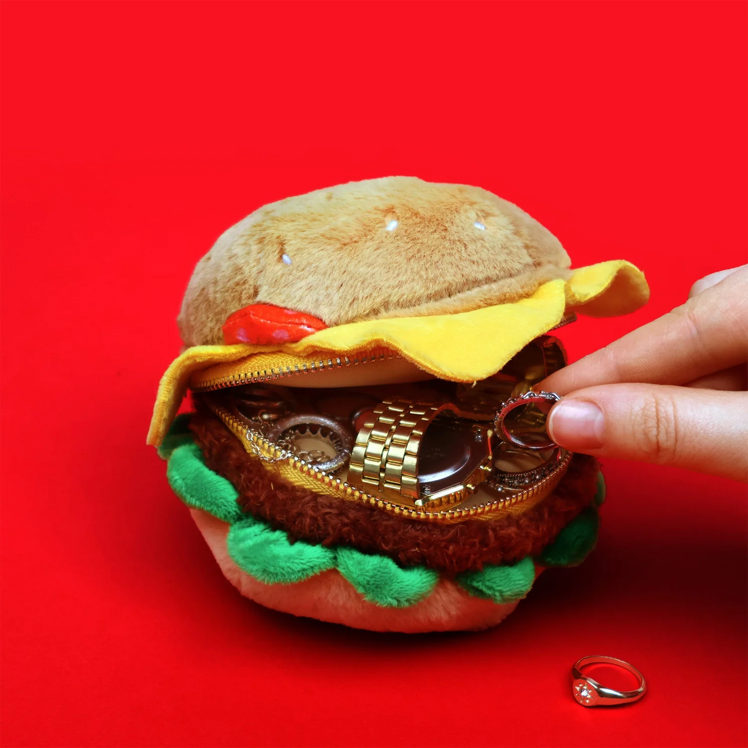 Burger Plush Zip Case - Image 6