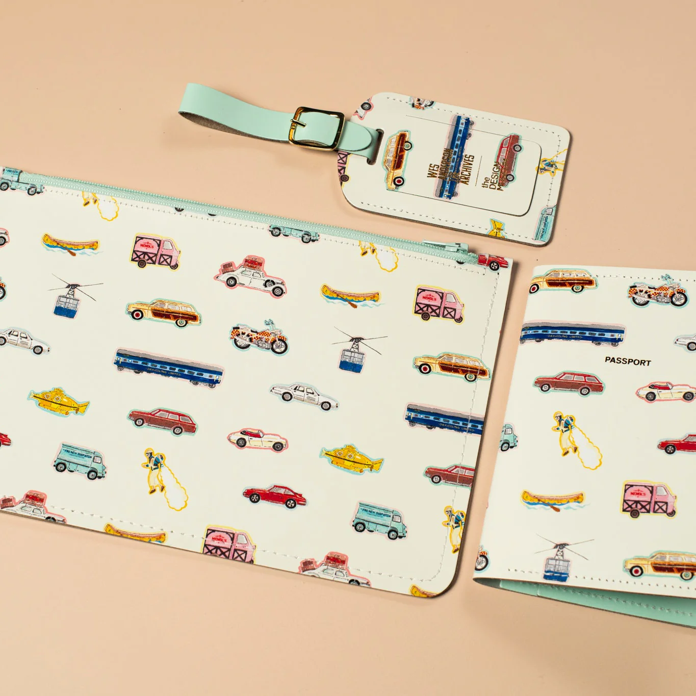 Wes Anderson Transport Leather Zip Pouch - Image 4